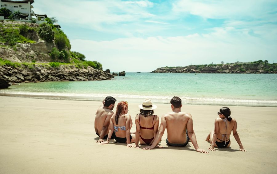 a group of friends on the seashore — From Dialing Helper's answer to checkout is a short, well-lit path.