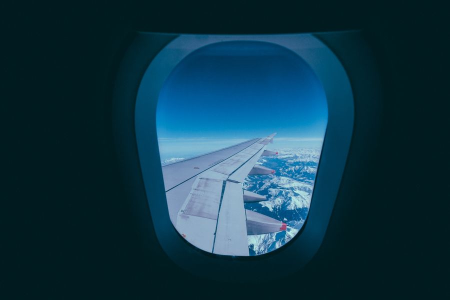 white aircraft wing