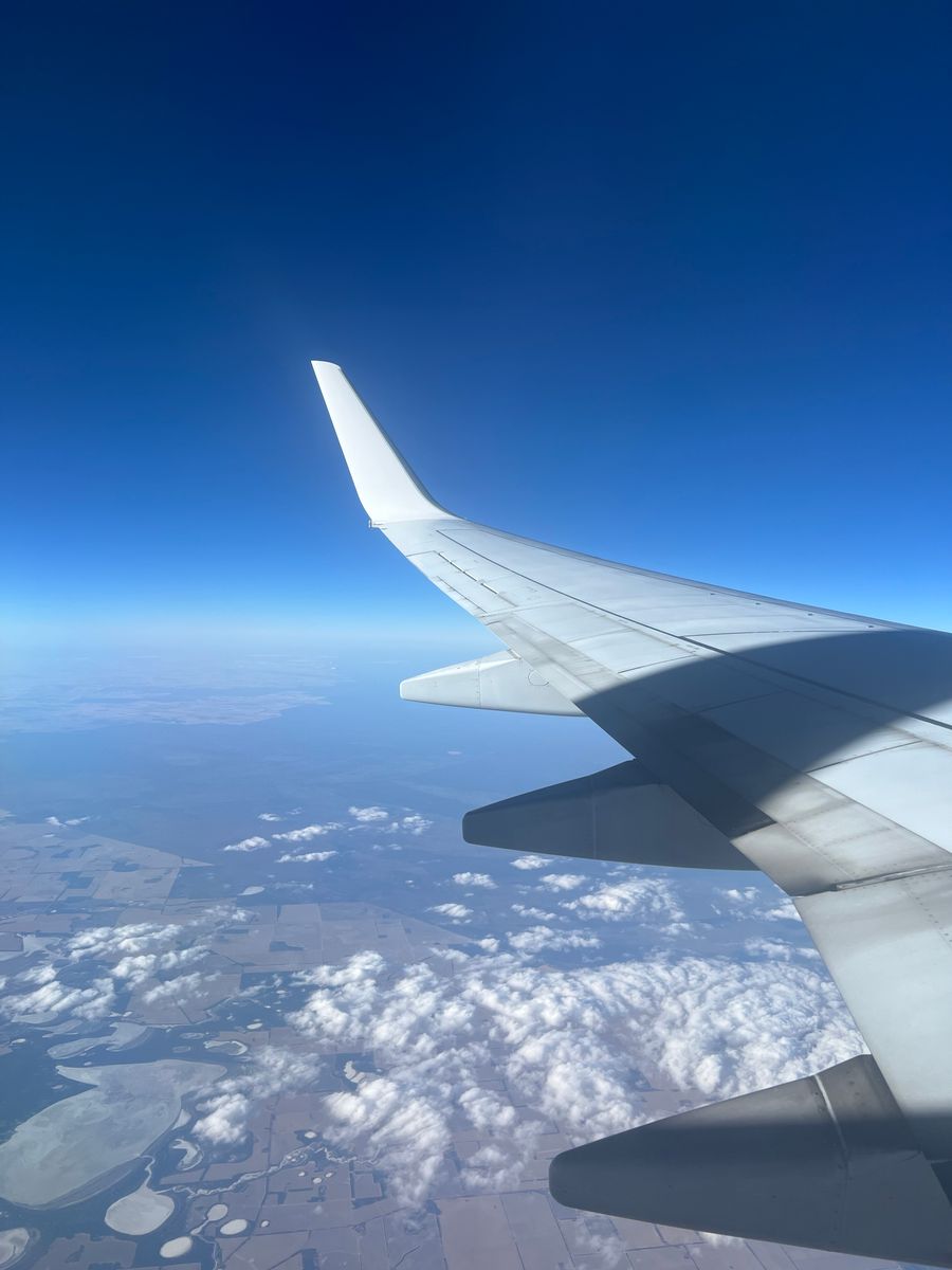 wing of flying airplane — Lost in the medina, found by GPS: the blue dot never lies.