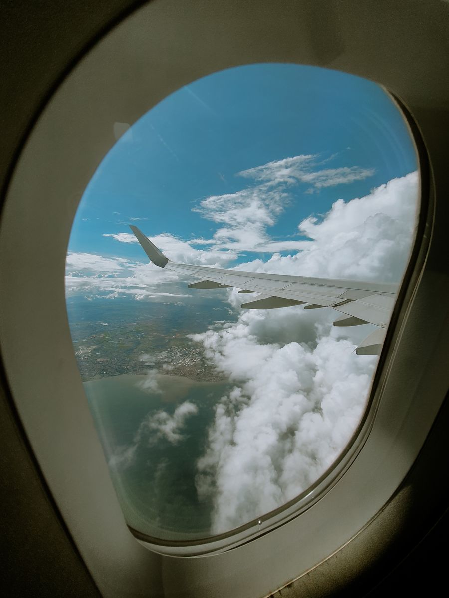 a view of the sky through an airplane window — The museum queue skips itself: tickets bought online, straight to the door.