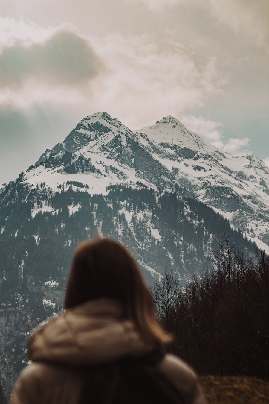 woman admiring snow capped mountain view — Docs: Hora dourada, totalmente online — backups de fotos sobem antes do jantar.