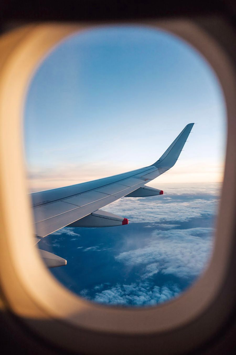 aircraft wings through window — Dialing Helper: built for the airport sprinter and the careful planner alike.
